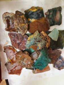 slices of various rocks