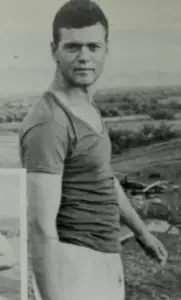 man in tshirt background vietnam countryside