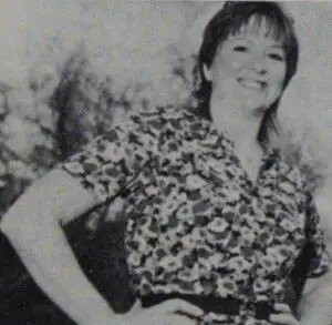 woman in flowered dress