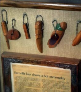 framed set of cedar keychains 